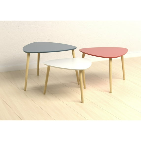 Tvilum Emery Small Coffee Table with Oak legs-Color:White