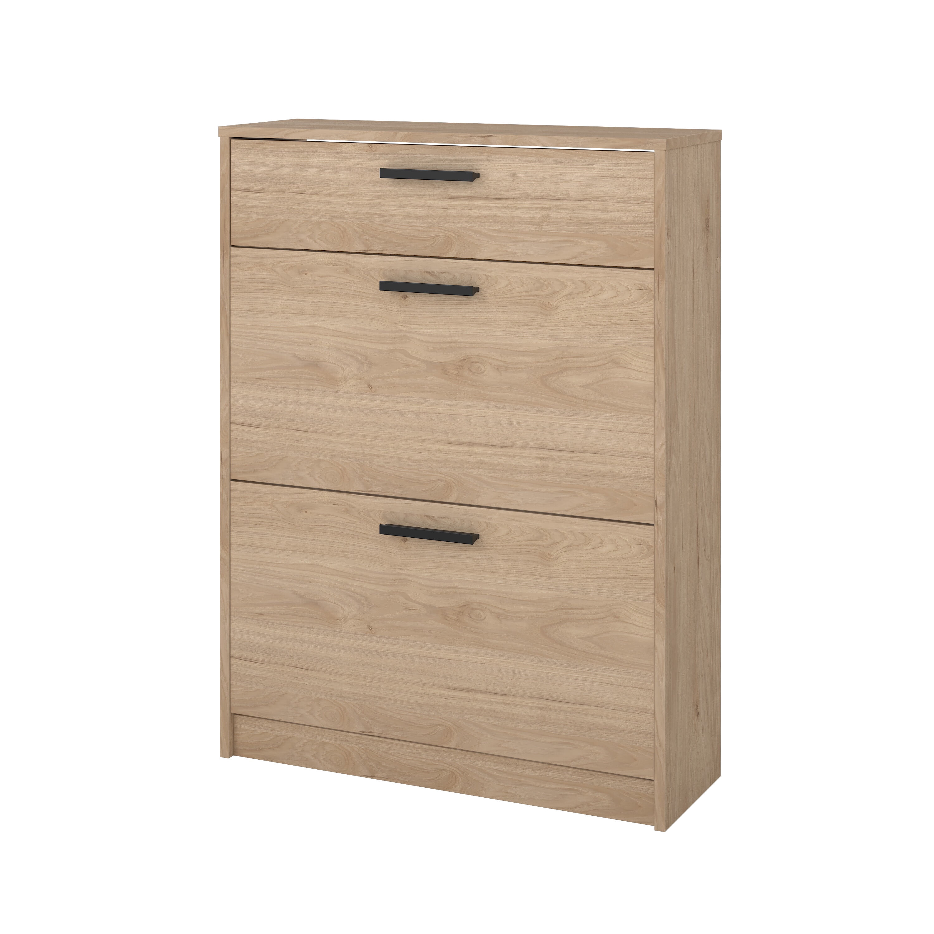 Tvilum Escape 2 Door Shoe Cabinet with Dual-Row Storage and 1 Drawer in Jackson Hickory
