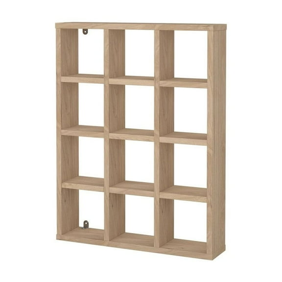 Tvilum Hyper 12 Cubby Wall Unit, Jackson Hickory