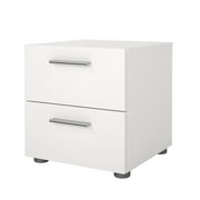 Tvilum Loft 2 Drawer Bedroom Nightstand for Adults, White