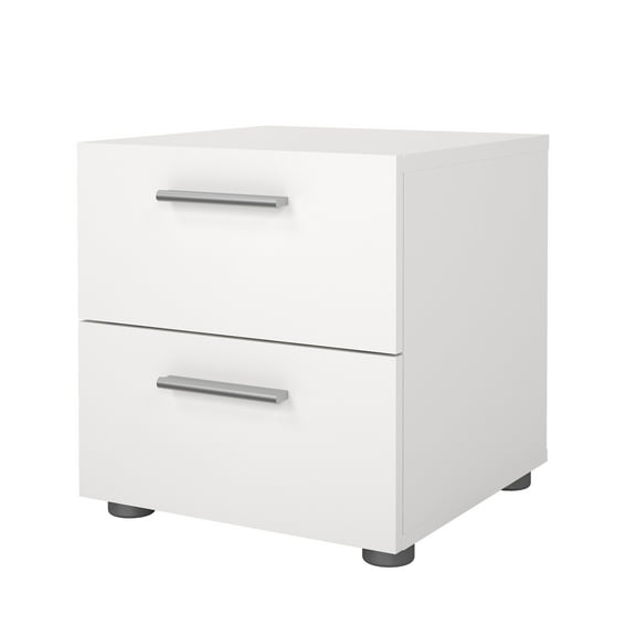 Tvilum Loft 2 Drawer Bedroom Nightstand for Adults, White
