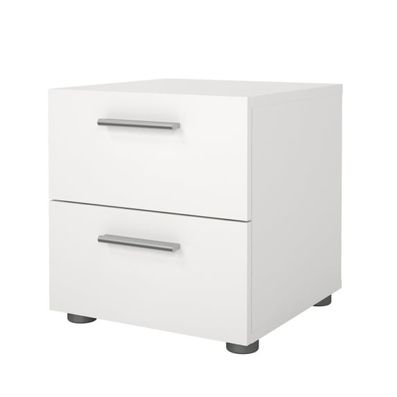 Tvilum Loft 2 Drawer Bedroom Nightstand for Adults, White