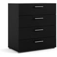 thumbnail image 1 of Tvilum Loft 4 Drawer Chest Dresser for Adults, Matte Black, 1 of 15