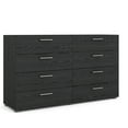 thumbnail image 1 of Tvilum Loft 8 Drawer Double Dresser for Adults, Black Woodgrain, 1 of 13
