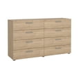 thumbnail image 1 of Tvilum Loft 8 Drawer Double Dresser for Adults, Jackson Hickory, 1 of 13