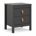 thumbnail image 1 of Tvilum Madrid 2 Drawer Bedroom Nightstand for Adults, Black Matte, 1 of 21