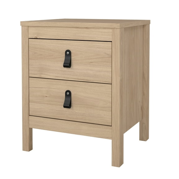 Tvilum Madrid 2 Drawer Bedroom Nightstand for Adults, Jackson Hickory