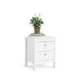 thumbnail image 1 of Tvilum Madrid 2 Drawer Bedroom Nightstand for Adults, White, 1 of 24