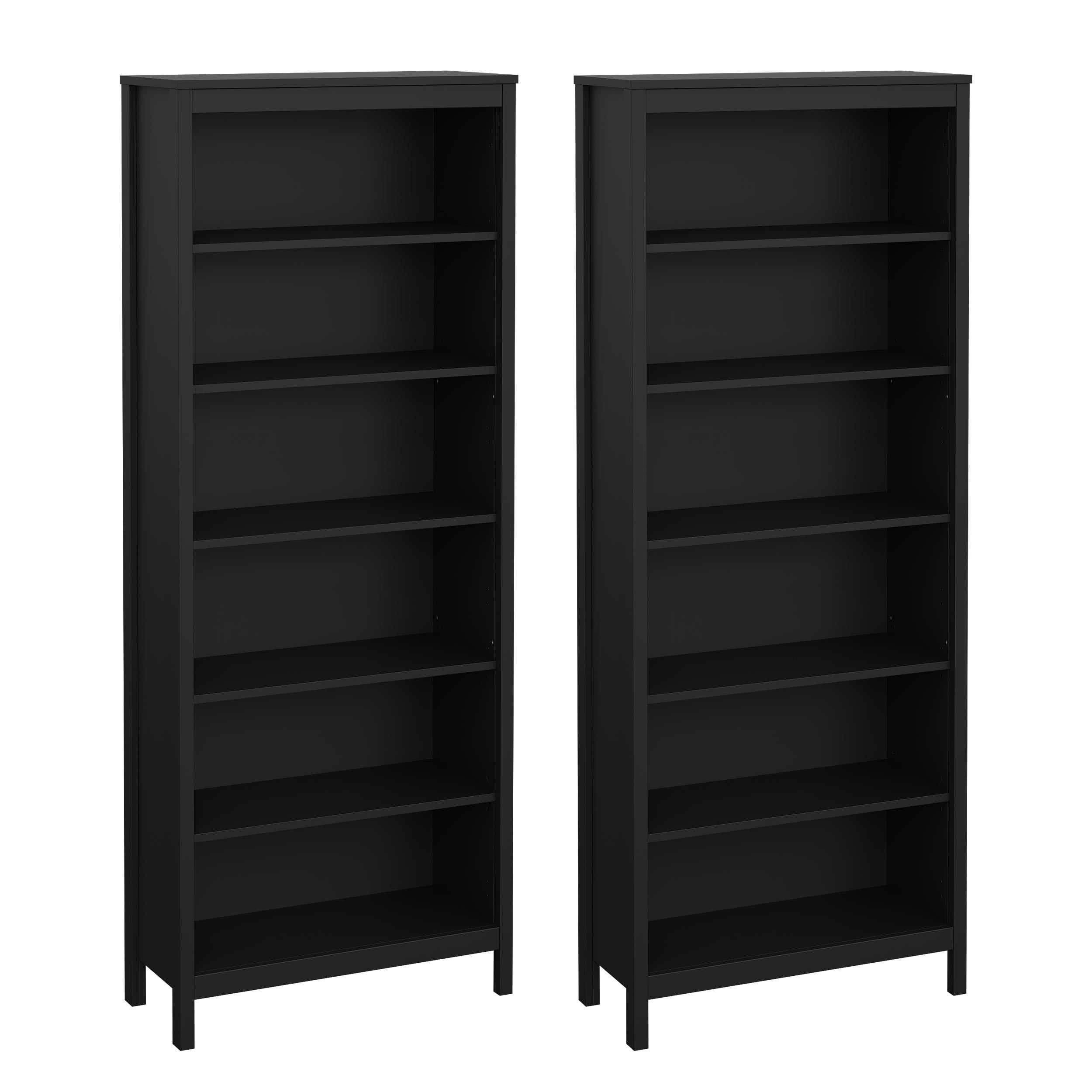 Tvilum Madrid 2-Piece Bookcase Set, Matte Black