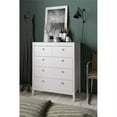 thumbnail image 1 of Tvilum Madrid 5 Drawer Chest Dresser for Adults, White, 1 of 20
