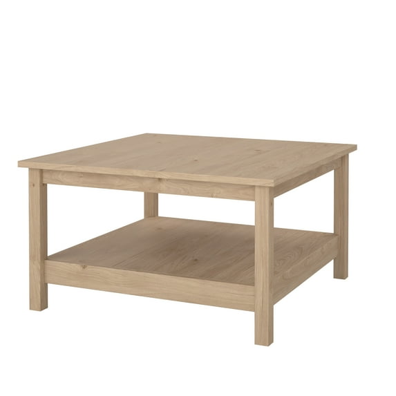 Tvilum Madrid Living Room Coffee Table with 1 Fixed Open Shelf, Jackson Hickory