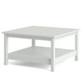 thumbnail image 1 of Tvilum Madrid Living Room Coffee Table with 1 Fixed Open Shelf, White, 1 of 9