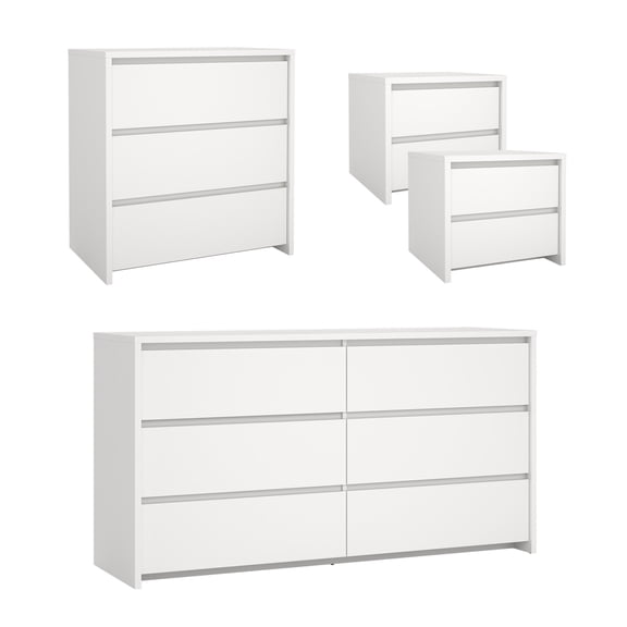 Tvilum Next 4-Piece Bedroom Set for Adults, White