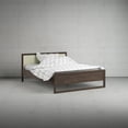 thumbnail image 1 of Tvilum Rainier Queen Bed with Slat Roll, Dark Chocolate/Textile Beige, 1 of 1