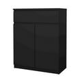 thumbnail image 1 of Tvilum Scottsdale 1 Drawer, 2 Door Sideboard with 4 Shelves, Black Matte, 1 of 9