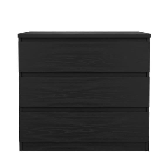 Tvilum Scottsdale 3 Drawer Chest Dresser for Adults, Black Woodgrain