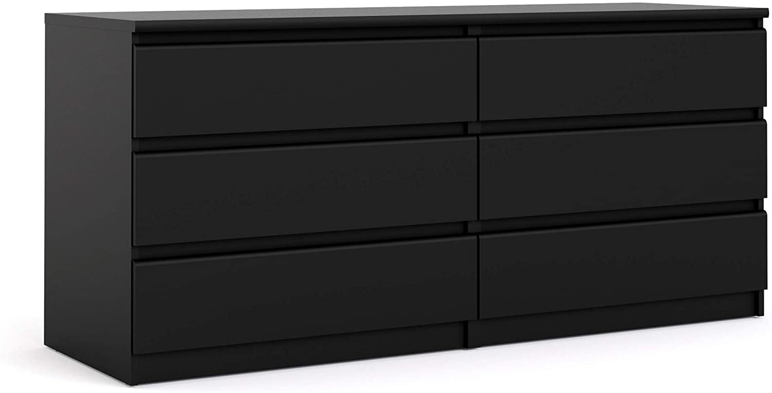 Black Matte Double Dresser with Ball Bearing Glides