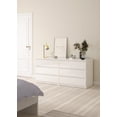 thumbnail image 1 of Tvilum Scottsdale 6 Drawer Double Dresser for Adults, White High Gloss, 1 of 13
