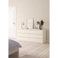 thumbnail image 1 of Tvilum Scottsdale 6 Drawer Double Dresser for Adults, White Woodgrain, 1 of 14