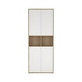 thumbnail image 1 of Tvilum Sign 6-Shelf Adjustable Home Office Bookcase with 4 Doors for Adults, Jackson Hickory/White, 1 of 15