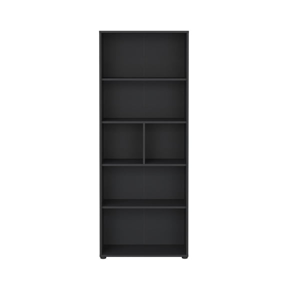 Tvilum Sign Adjustable 6 Shelf Open Storage Bookcase in Matte Grey
