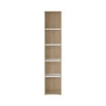 thumbnail image 1 of Tvilum Sign Open Narrow 5 Shelf Bookcase for Adults, Jackson Hickory/White, 1 of 15