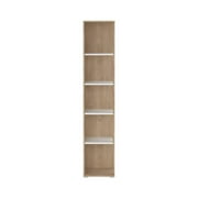Tvilum Sign Open Narrow 5 Shelf Bookcase for Adults, Jackson Hickory/White