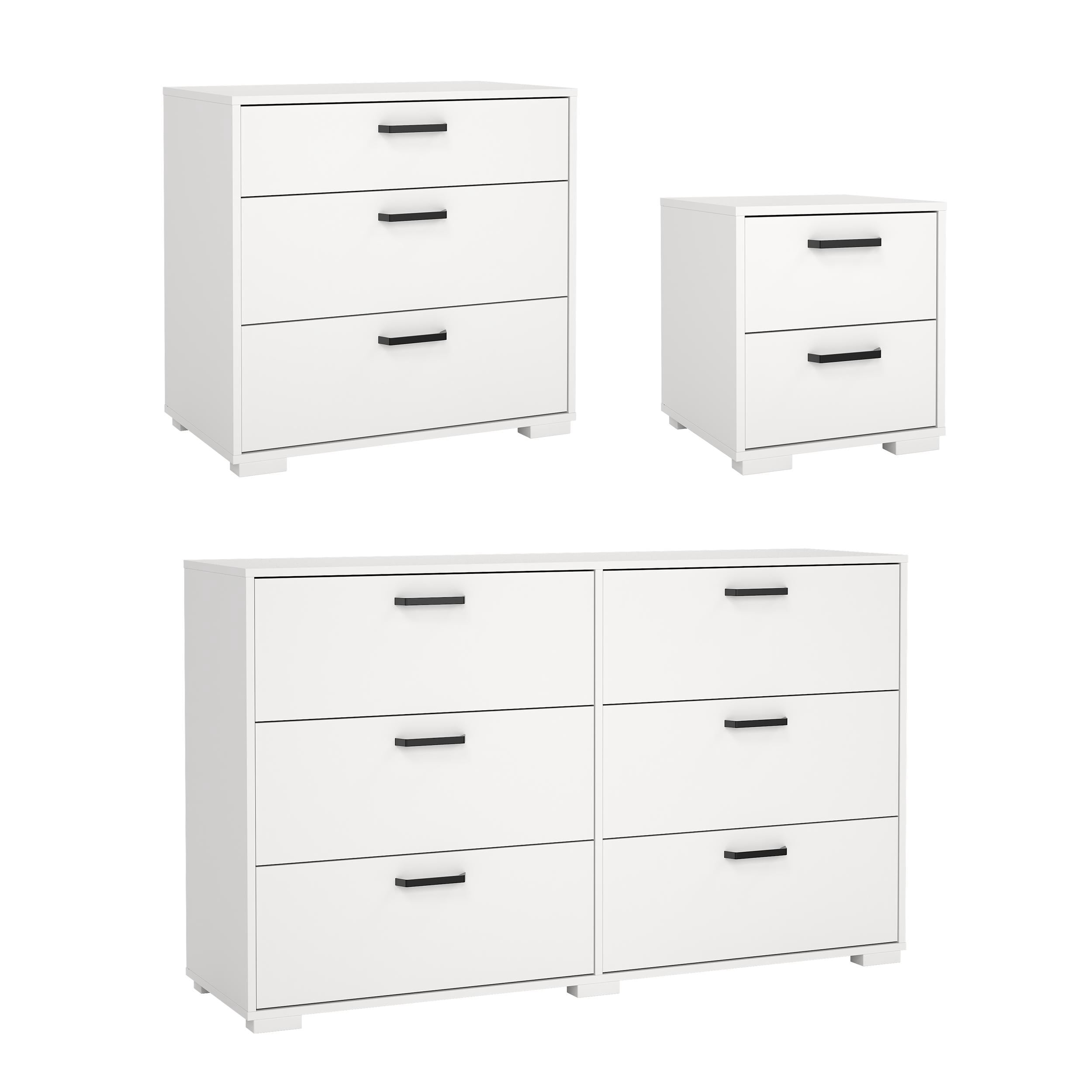 Tvilum Sofia 3-Piece Bedroom Set, White