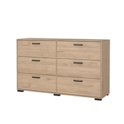 Tvilum Sofia Jackson Hickory 6 Drawer Double Dresser