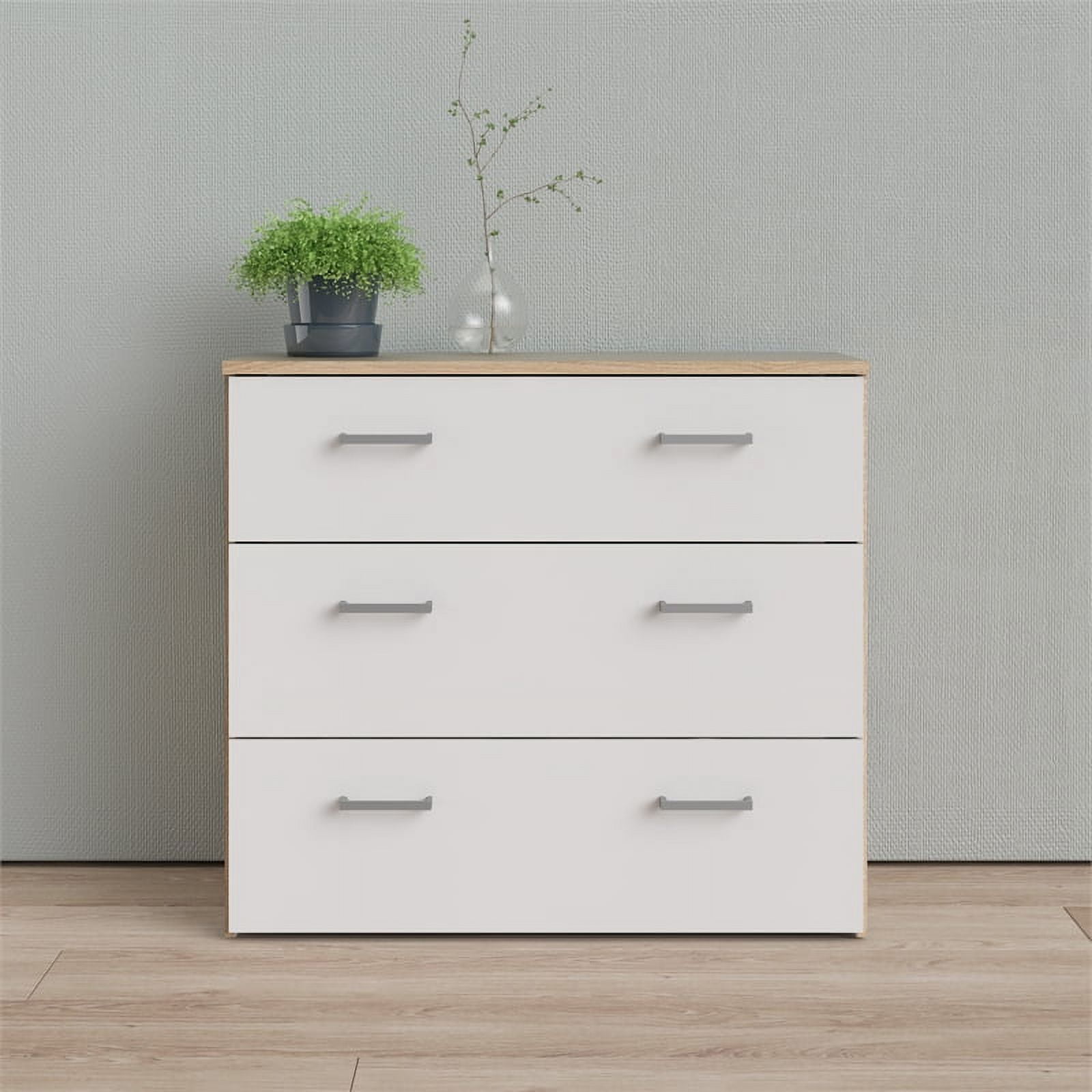 Tvilum Space 3 Drawer Chest Oak Structure White Walmart