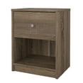thumbnail image 1 of Tvilum Studio 1 Drawer and 1 Shelf Bedroom Nightstand for Adults, Truffle, 1 of 14