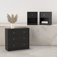 thumbnail image 1 of Tvilum Studio 3-Piece Bedroom Set - Chest And Nightstand Set Of 2, Black, 1 of 11