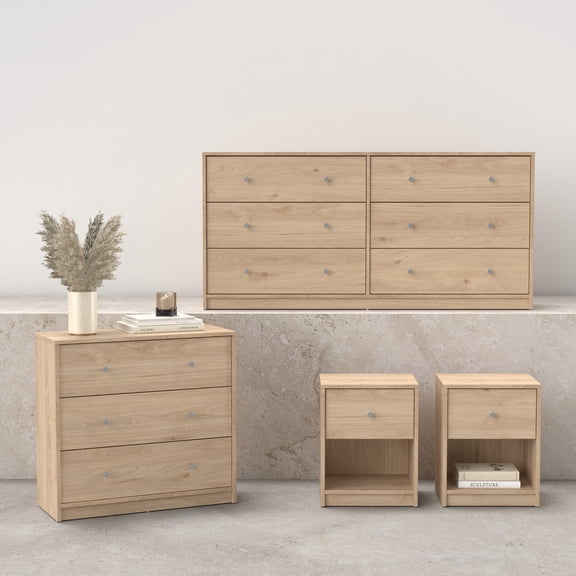Tvilum Studio 4-Piece Bedroom Set, Jackson Hickory