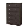 thumbnail image 1 of Tvilum Studio 5 Drawer Chest Dresser for Adults, Coffee, 1 of 14