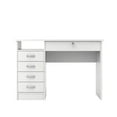 thumbnail image 1 of Tvilum Walden 5 Drawer Office Desk with 1 Locking Drawer for Adults, White, 1 of 25
