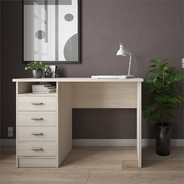 Tvilum Warner 4 Drawer Desk in Light Woodgrain