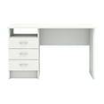 thumbnail image 1 of Tvilum Whitman 3 Drawer Office Desk with 1 Shelf for Adults, White, 1 of 21