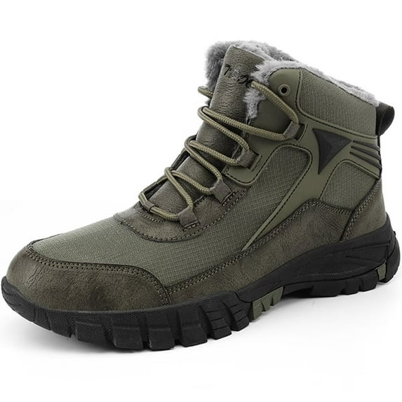 Tvtaop Men's Snow Boots Fashionable High Cut Cold Resistant Warm Snow Sports Shoes