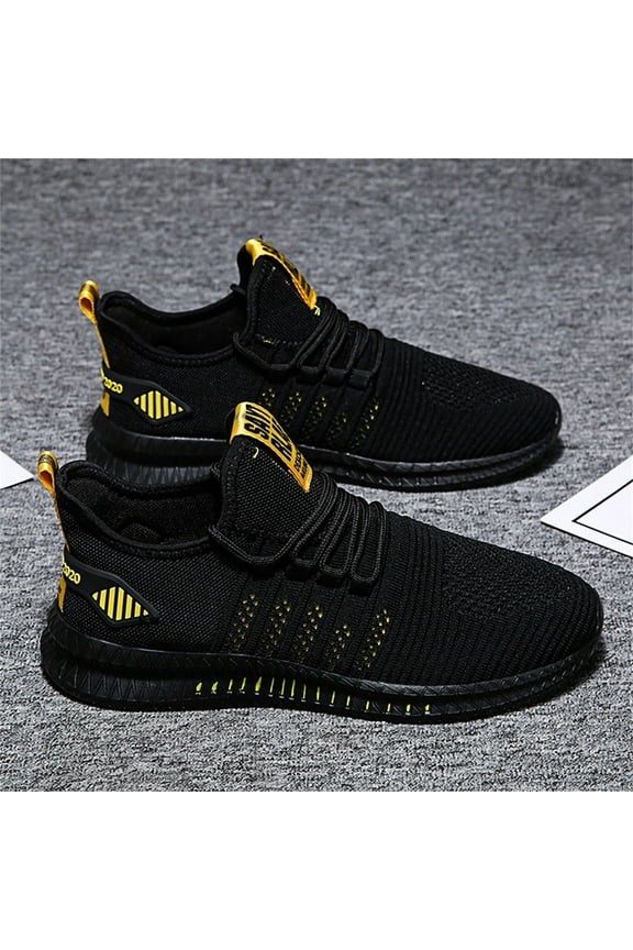 Shoes for Men Running Breathable Walking Gym Sneakers Slip On Shoes Lightweight