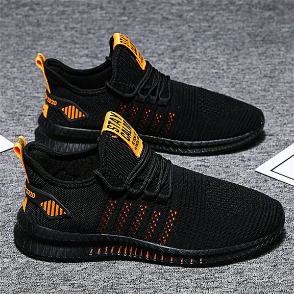 Tvtaop Shoes for Men Running Breathable Walking Gym Sneakers Slip On Shoes Lightweight