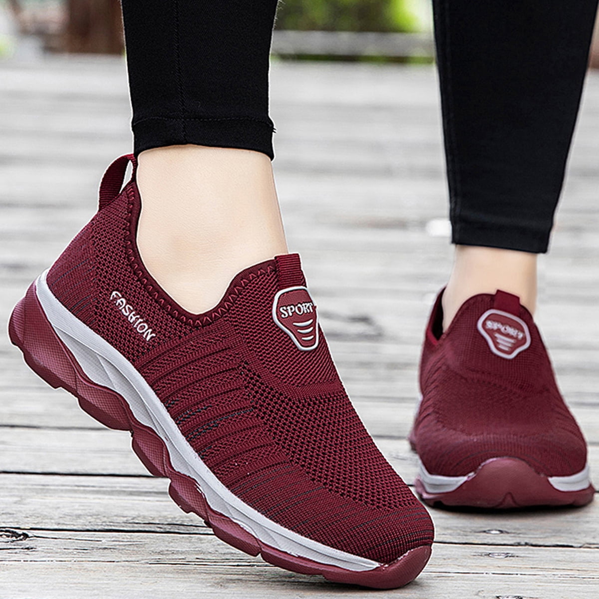 Tvtaop Women's Casual Shoes Slip-on Sneakers Comfortable Walking Shoes ...