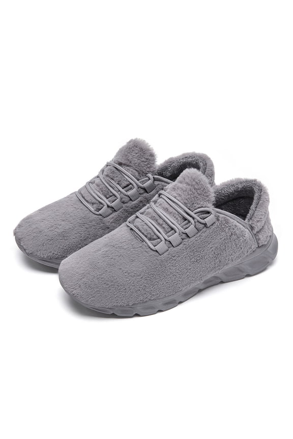 Womens Comfortable Memory cotton-padded Shoes Plush Lined House Shoes Soft Warm Winter Outdoor Shoes