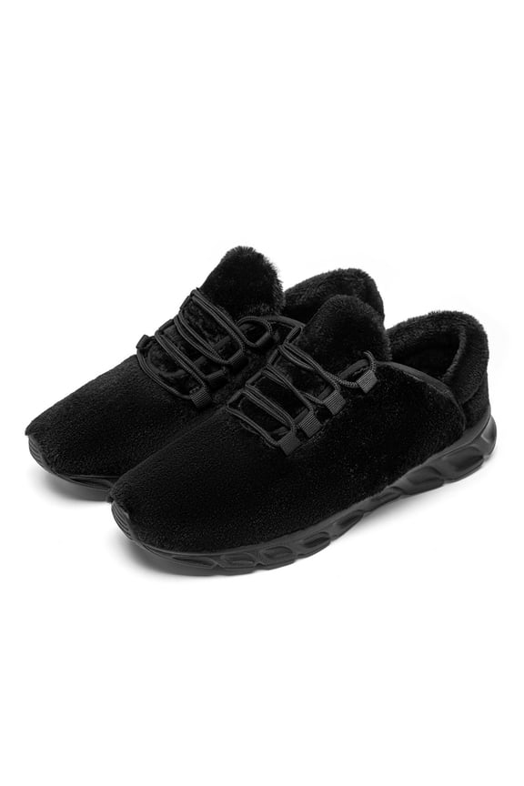 Womens Comfortable Memory cotton-padded Shoes Plush Lined House Shoes Soft Warm Winter Outdoor Shoes