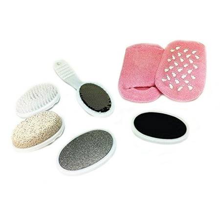 TVtime Direct Deluxe Pedicure Foot System with Bonus Moisturizing Gel Socks White One Size