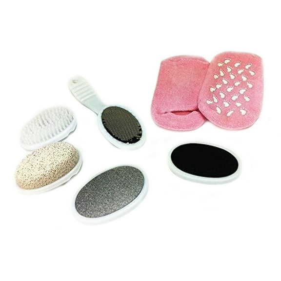 Tvtime Direct Deluxe Pedicure Foot System with Bonus Moisturizing Gel Socks White One Size
