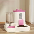 thumbnail image 1 of Tvtnvo Automatic Pet Feeder and Dog Waterer Timed Feeding Station Programmable Dry Food Dispenser Clear Window Siphon Water Refill Dry Wet Separation Odor Resistant for Home Pink 9.8x9x7.9in, 1 of 6