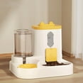 thumbnail image 1 of Tvtnvo Automatic Pet Feeder and Dog Waterer Timed Feeding Station Programmable Dry Food Dispenser Clear Window Siphon Water Refill Dry Wet Separation Odor Resistant for Home Yellow 9.8x9x7.9in, 1 of 6