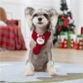 thumbnail image 1 of Tvtnvo Christmas Pet Scarf Knit Adjustable Dog Pet Holiday Accessory Soft Warm Acrylic Loop Closure Cozy Festive Photo Prop for Winter Walks and Parties Red Large, 1 of 5