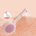 thumbnail image 1 of Tvtnvo Deshedding Pet Grooming Brush Self Cleaning Spray with Instant Release Button Stainless Steel Bent Pins Rubber Round Tips Ergonomic Handle Groomer for Dogs and Pets Pink 7.9in, 1 of 5