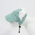 thumbnail image 1 of Tvtnvo Dog Baseball Hat Pet Sun Protection Cap with Ear Holes Breathable Visor Soft Relaxed Fabric Adjustable Relaxed Lightweight Hat for Outdoor Travel and Walks Green 7.5in, 1 of 6